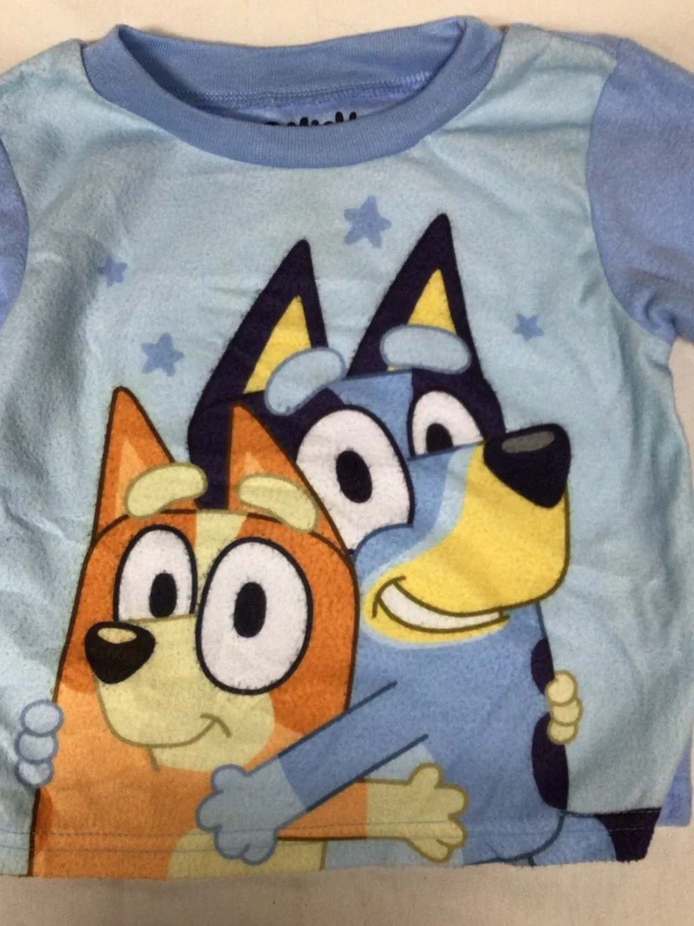 Blue Cartoon Dog Short Sleeve Pajama Top - Kids pajama lot 2 tops 3 pants 2t